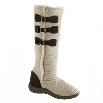 MUK LUKS Women's Muk Luks Horizontal Knit Buckle Boot Boot