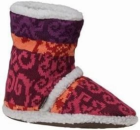 MUK LUKS Women's Swirly Knit Sherpa Boot