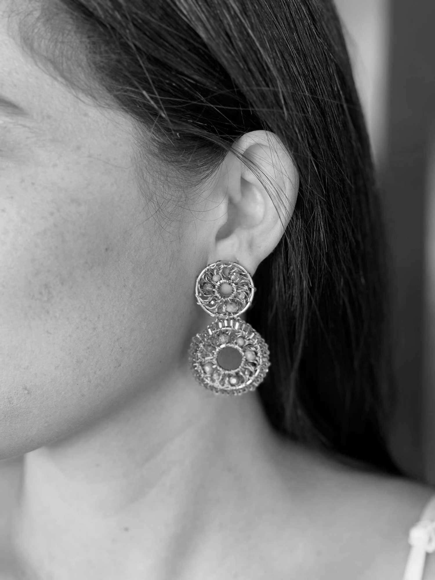 Multi & Gold Moira Handmade Earrings