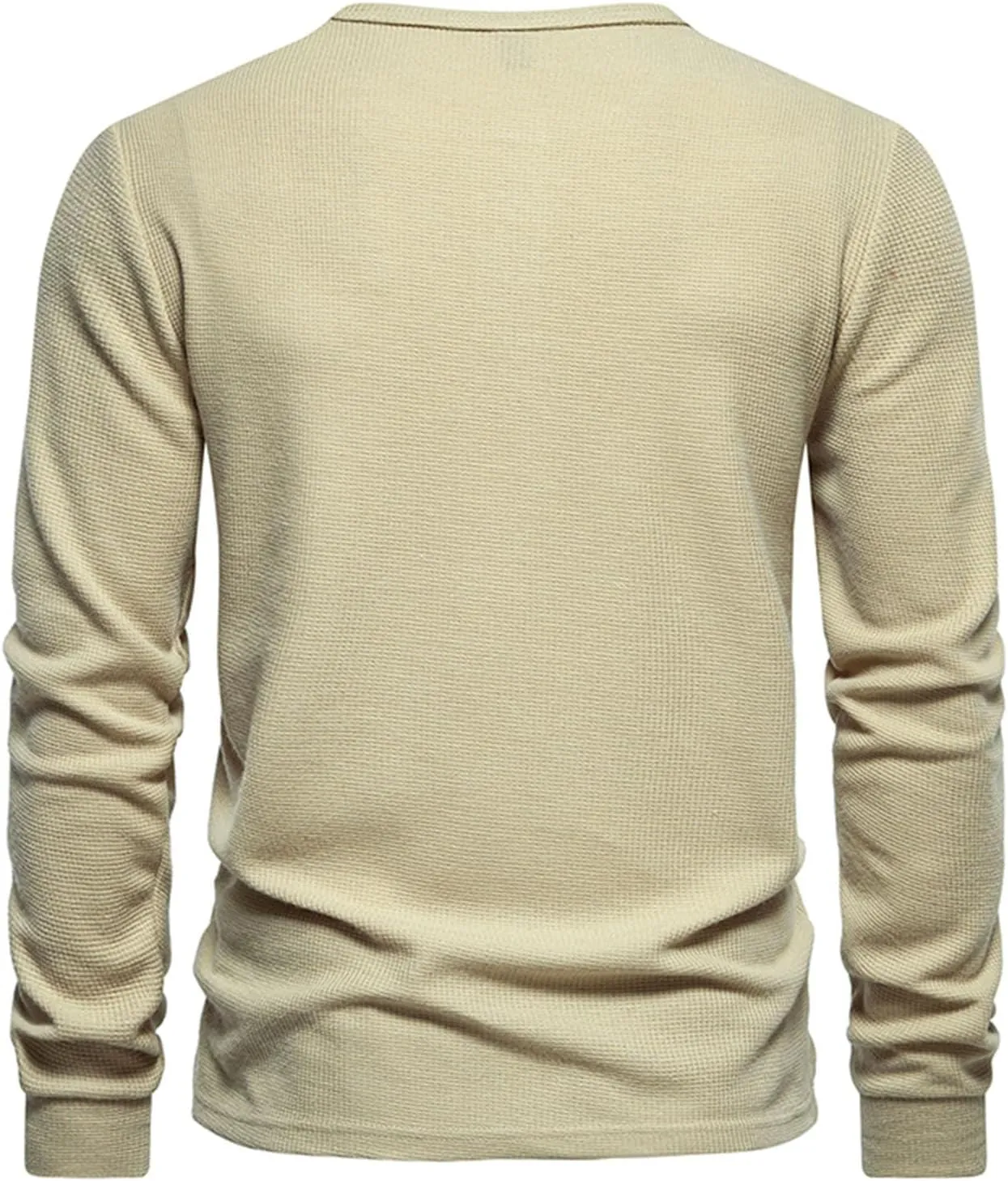 Muscularfit Mens Shirts Long Sleeve Button Down Solid Polo Shirt Casual Solid Henley T-Shirts Slim Fit Gym Workout Tee Tops