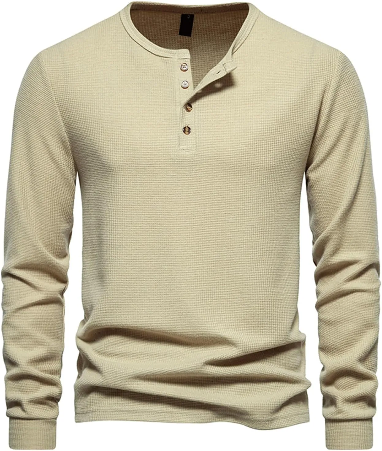 Muscularfit Mens Shirts Long Sleeve Button Down Solid Polo Shirt Casual Solid Henley T-Shirts Slim Fit Gym Workout Tee Tops
