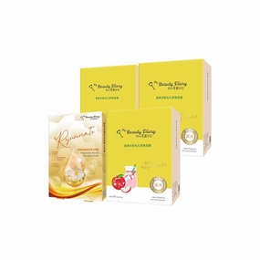 My Beauty Diary Apple Polyphenol Pore-refining Facial Mask (3 Boxes x 8pcs)   Rejuvenate Revital Rock Rose Facial Mask (1 Box x 2pcs)- Radiant & Firming Mask for Dry Skin & All Skin Types