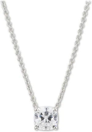 NADRI Hoop Necklace For Women - Exquisite 18k Gold Necklace and Rhodium Fine Jewelry For Women - Cubic Zirconia Necklace - Large Cushion CZ Pendant Necklace…