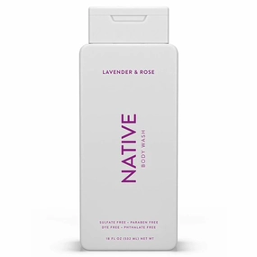Native Natural Body Wash, Lavender & Rose, Sulfate Free, Paraben Free, 18 oz - Pack Of 01