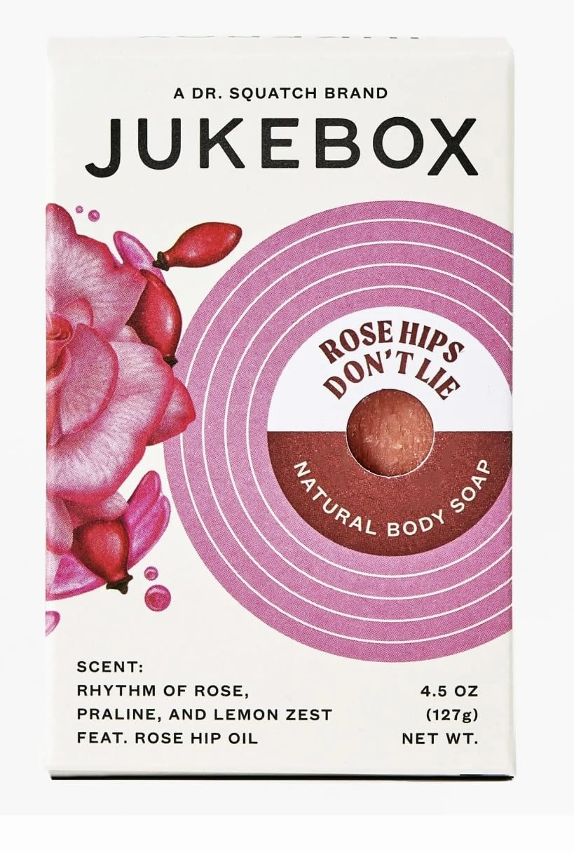 Natural Body Soap, Rose Hips Don't Lie, Rose and Praline Scent, 4.5 oz