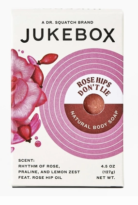 Natural Body Soap, Rose Hips Don't Lie, Rose and Praline Scent, 4.5 oz