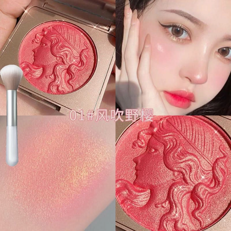 Natural Glow Blush – Soft Matte & Shimmer Finish, Long-Lasting, Brightening