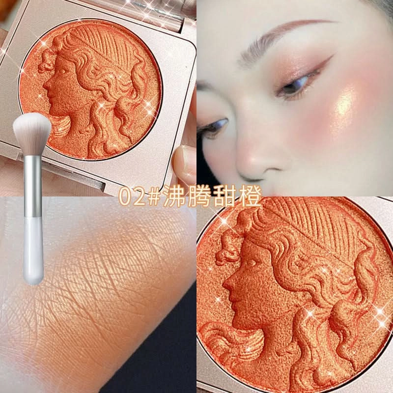 Natural Glow Blush – Soft Matte & Shimmer Finish, Long-Lasting, Brightening
