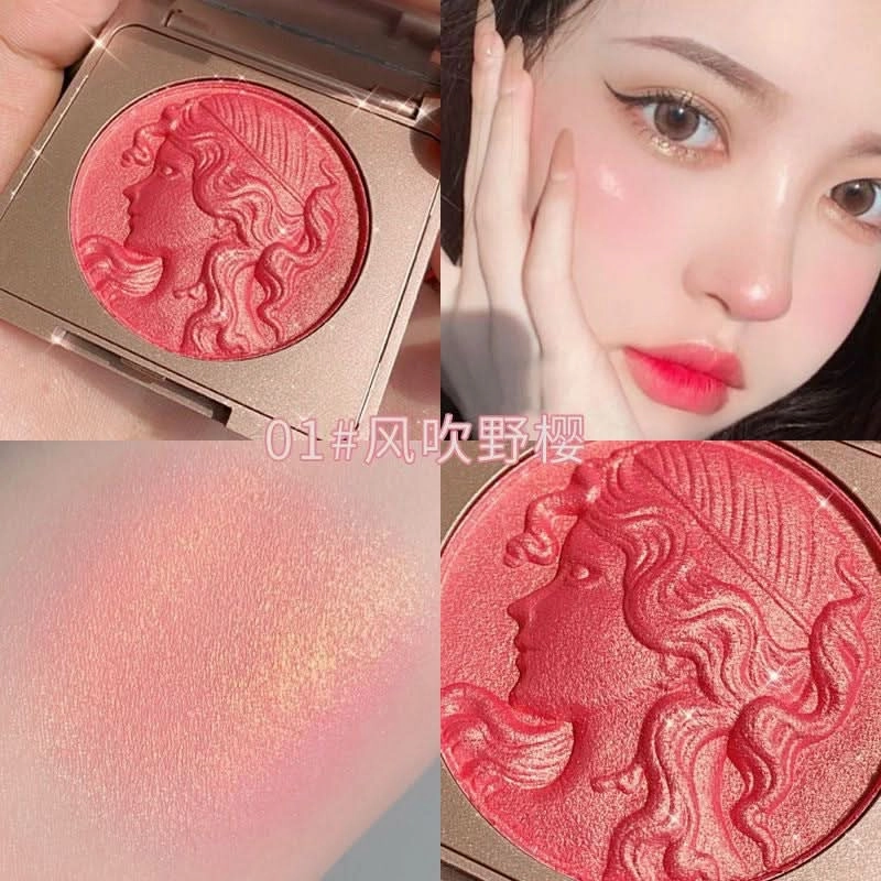 Natural Glow Blush – Soft Matte & Shimmer Finish, Long-Lasting, Brightening