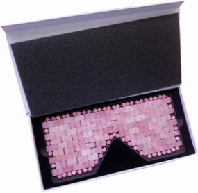 Natural Rose Quartz Face Jade Mask Eyes Massager Pink Jade Sleep Eye Mask,Rose Quartz