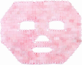 Natural Rose Quartz Face Mask Jade Stone Gua Sha Massage Sleeping Eye Care Natural Crystal,Rose Quartz No Box
