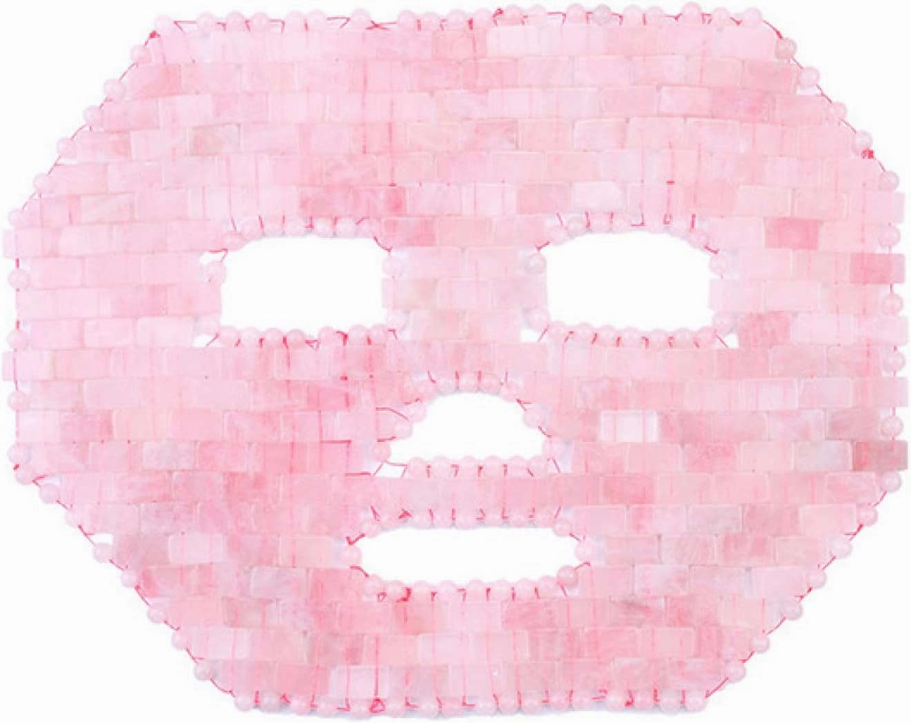 Natural Rose Quartz Face Mask Jade Stone Gua Sha Massage Sleeping Eye Care Natural Crystal,Rose Quartz No Box