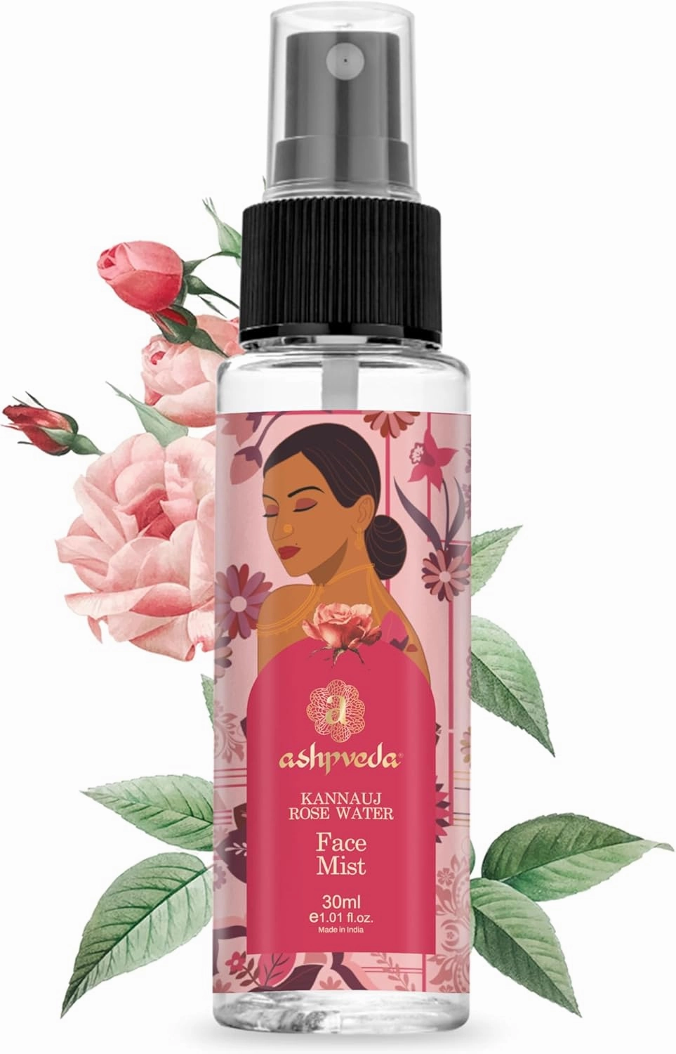 Natural Rose Water Gulab Jal, Cleansing Toning & Silky Smooth Skin | Pores Minimising - Men & Women (30 ml)