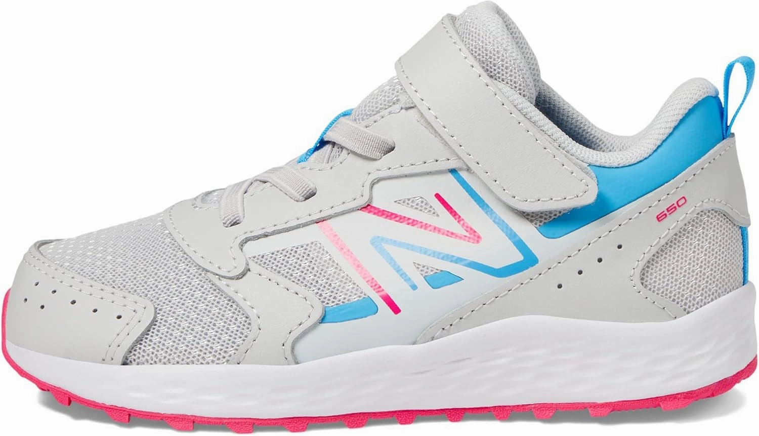 New Balance Kids Fresh Foam 650v1 Bungee Lace with Top Strap Shoes for Kids – Mesh and Leather Upper