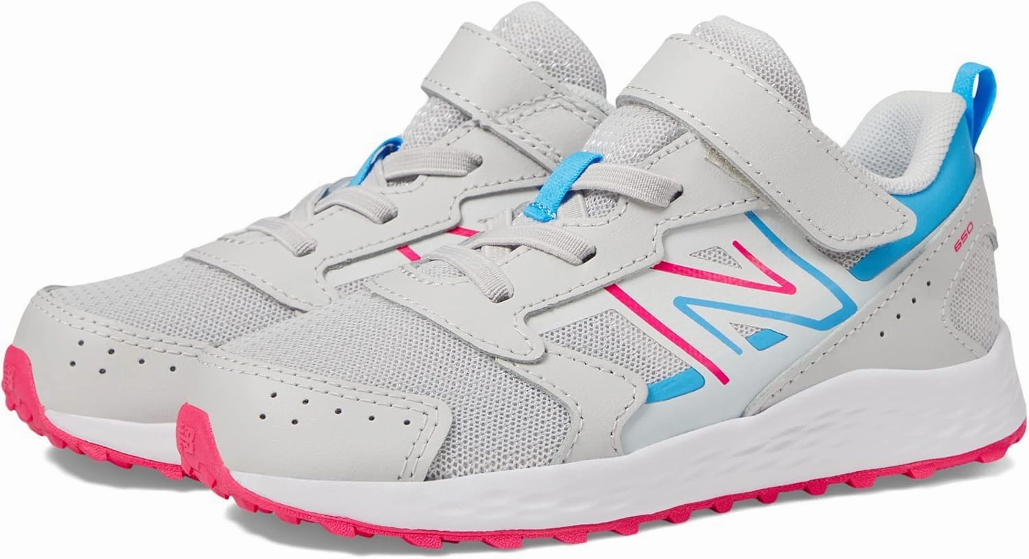 New Balance Kids Fresh Foam 650v1 Bungee Lace with Top Strap Shoes for Kids – Mesh and Leather Upper