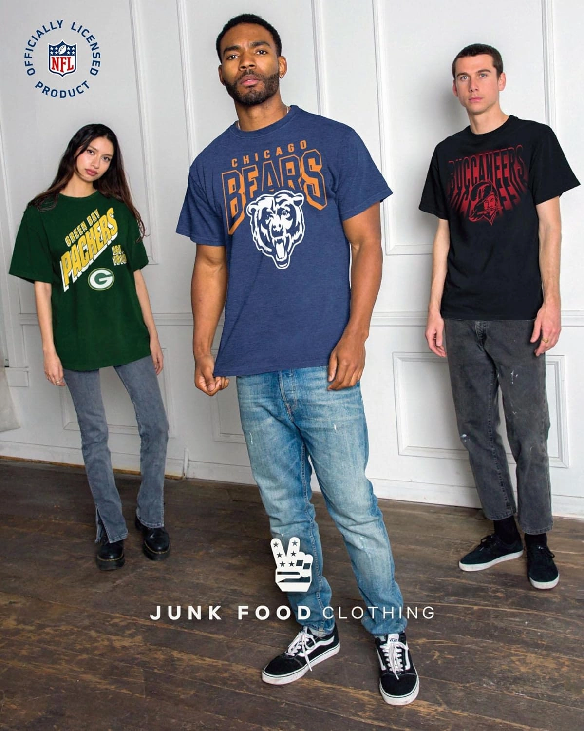 NFL Junk Food Bold Logo Long Sleeve T-Shirt