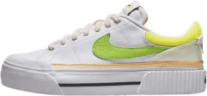Nike Court Legacy Lift Women's Shoes (FD0872-100, White/Pearl Pink/Opti Yellow/Action Green) Size 7