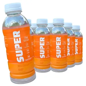 Nirvana Super Water Orange Peach - HMB Infused Beverage with Vitamin D - Natural Spring Water, Pure Hydration   Muscle and Bone Support - (16.9 fl oz - 12 Bottles)