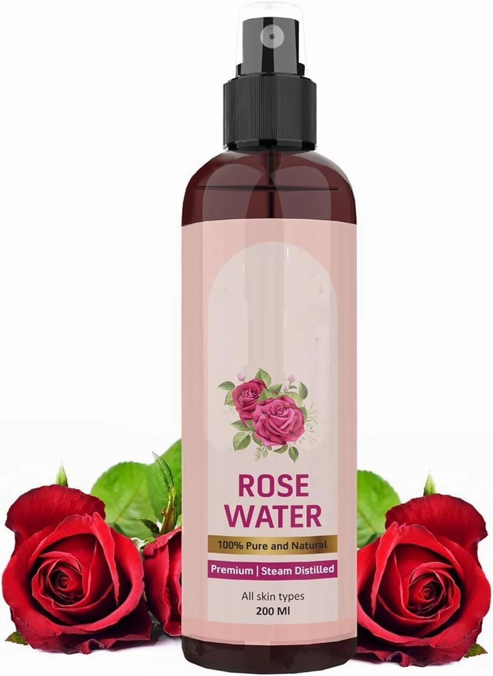 NK Pure & Natural Rose Water/Skin Toner Mist Spray - 200Ml - Steam Distilled - Gulab Jal - Alcohol & Chemical Free
