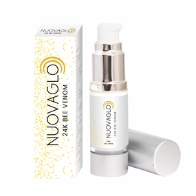 NUOVAGLO 24K Bee Venom Face Serum – Anti Aging Face & Eye Serum Acts on Deep Wrinkles & Fine Lines –Hydrating Serum for Face Boost Moisture & Refine Skin Surface – Facial Skin Care Products (15 Ml)