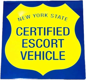 NYS Certified Escort Vehicle Magnet's for Pilot Car. (1 PAIR)