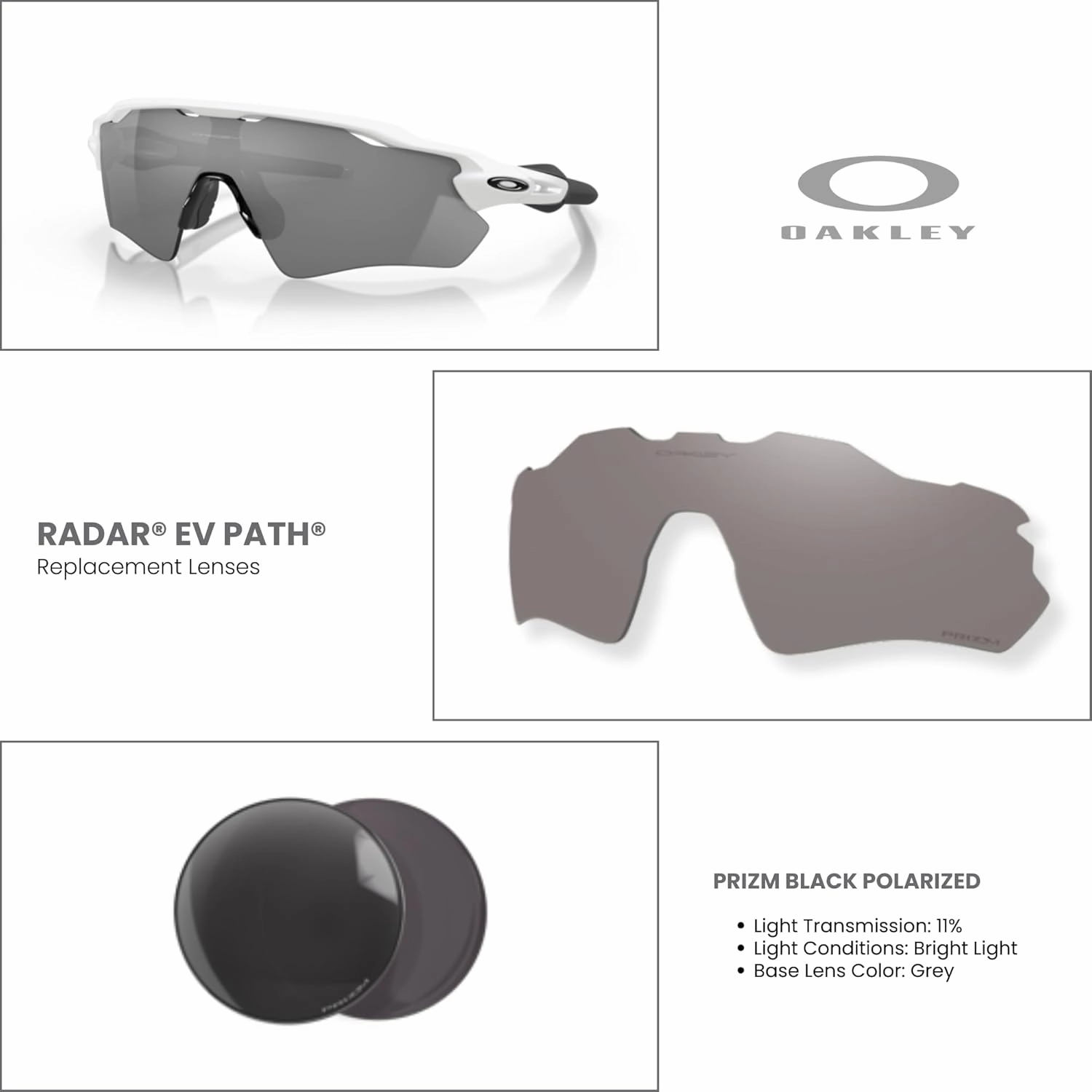 Oakley Original Radar EV Path OO9208 Replacement Lenses  BUNDLE Bag  Designer iWear Care Kit