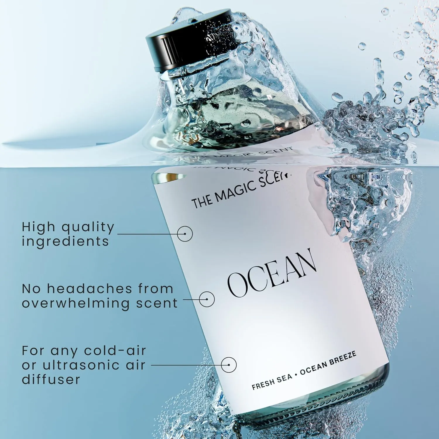 Ocean Oils for Diffuser - HVAC, Cold-Air, & Ultrasonic Diffuser Oil Inspired by Bali Resorts - Essential Oils for Diffusers Aromatherapy (500 ml)