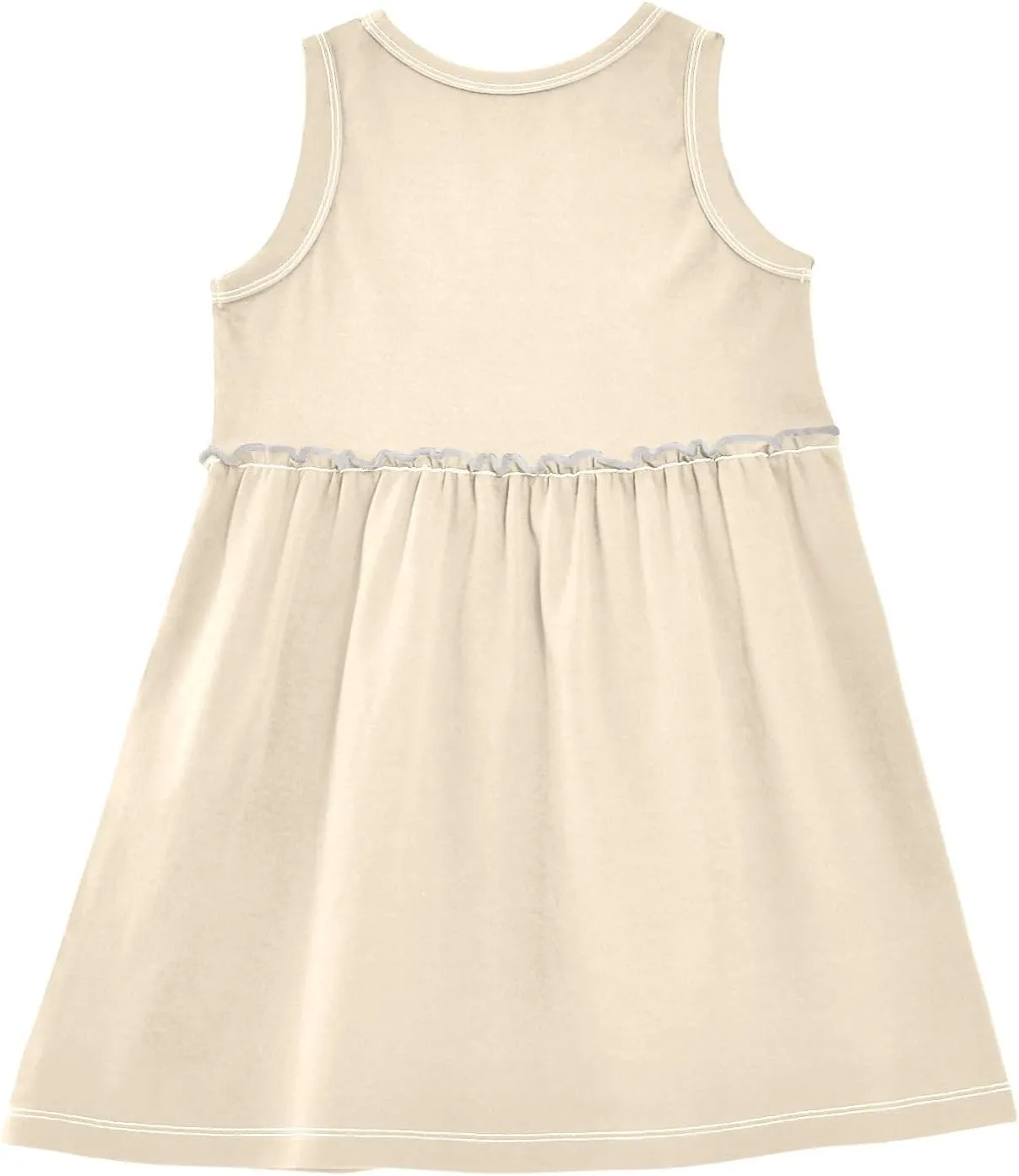 ODAWA Peach Puff Girls Sleeveless Dress Girls Casual Sundresses A-Line Girls Casual Dress for 2-8 Years Old Kids