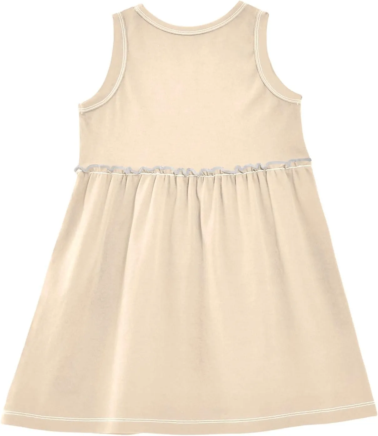 ODAWA Peach Puff Girls Sleeveless Dress Girls Casual Sundresses A-Line Girls Casual Dress for 2-8 Years Old Kids