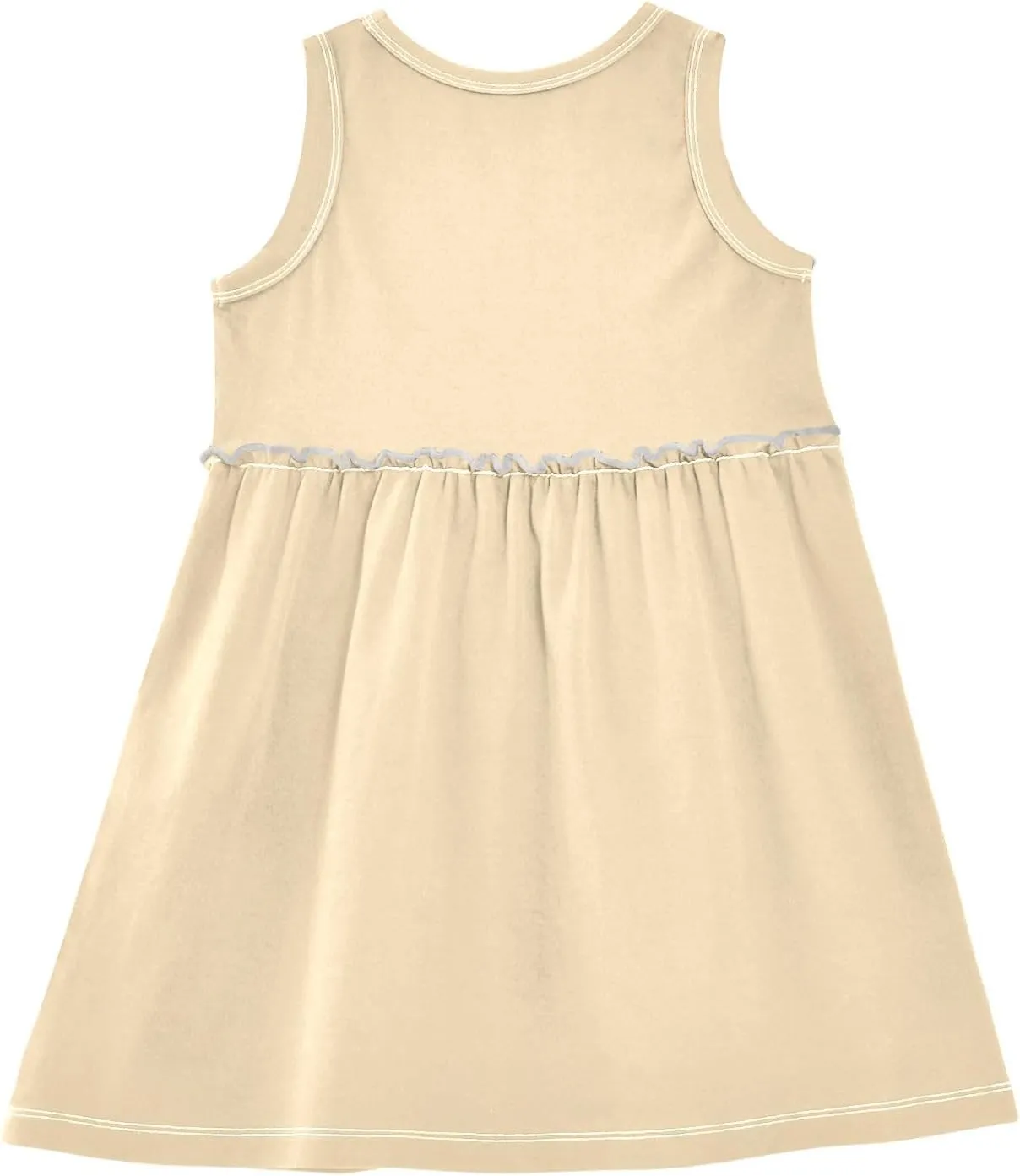 ODAWA Peach Puff Girls Sleeveless Dress Girls Casual Sundresses A-Line Girls Casual Dress for 2-8 Years Old Kids