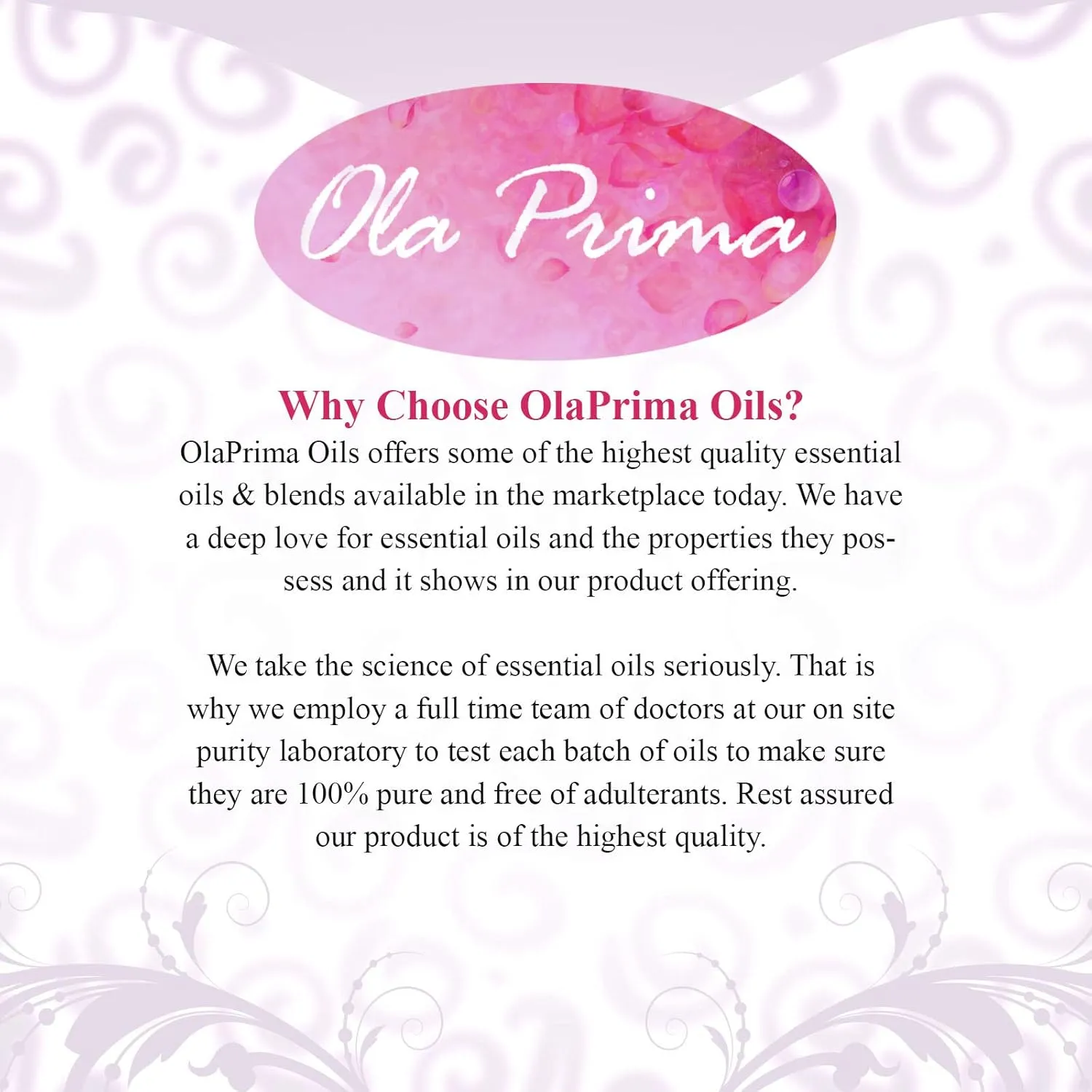 Ola Prima Oils 8oz - Rose Geranium Essential Oil - 8 Fluid Ounces