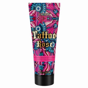 Onyx Tattoo Rose Tanning Bed Lotion & Bronzing Accelerator for Women | Anti-Fade Ink Formula for Radiant Tan & Even Color | Moisturizing & Non-Greasy | Indoor & Outdoor Tanning Lovers | All Skin Types