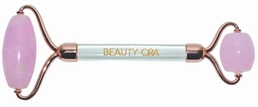 ORA Crystal Face, Eye & Body Roller - Rose Quartz & Clear Handle
