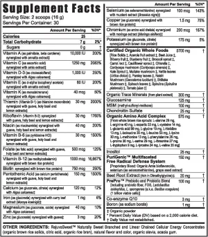 Organic Multi Vitamin Plant Mineral Beyond Tangy Tangerine 2.0 Citrus Peach Fusion - 1lb - 6 Pack
