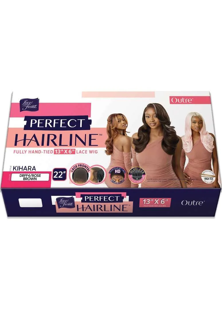 Outre Lace Front Wig - Perfect Hair Line 13X6 - Kihara (DRFF4/ROSE BROWN)