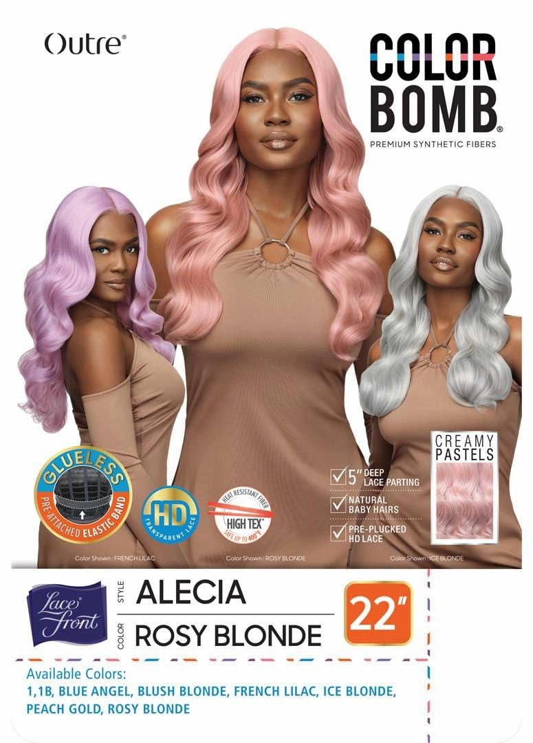 Outre Lace Front Wig - Color Bomb - Alecia (PEACH GOLD)