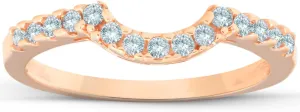 P3 POMPEII3 1/4ct Diamond Notched Guard Ring Enhancer 14K Rose Gold