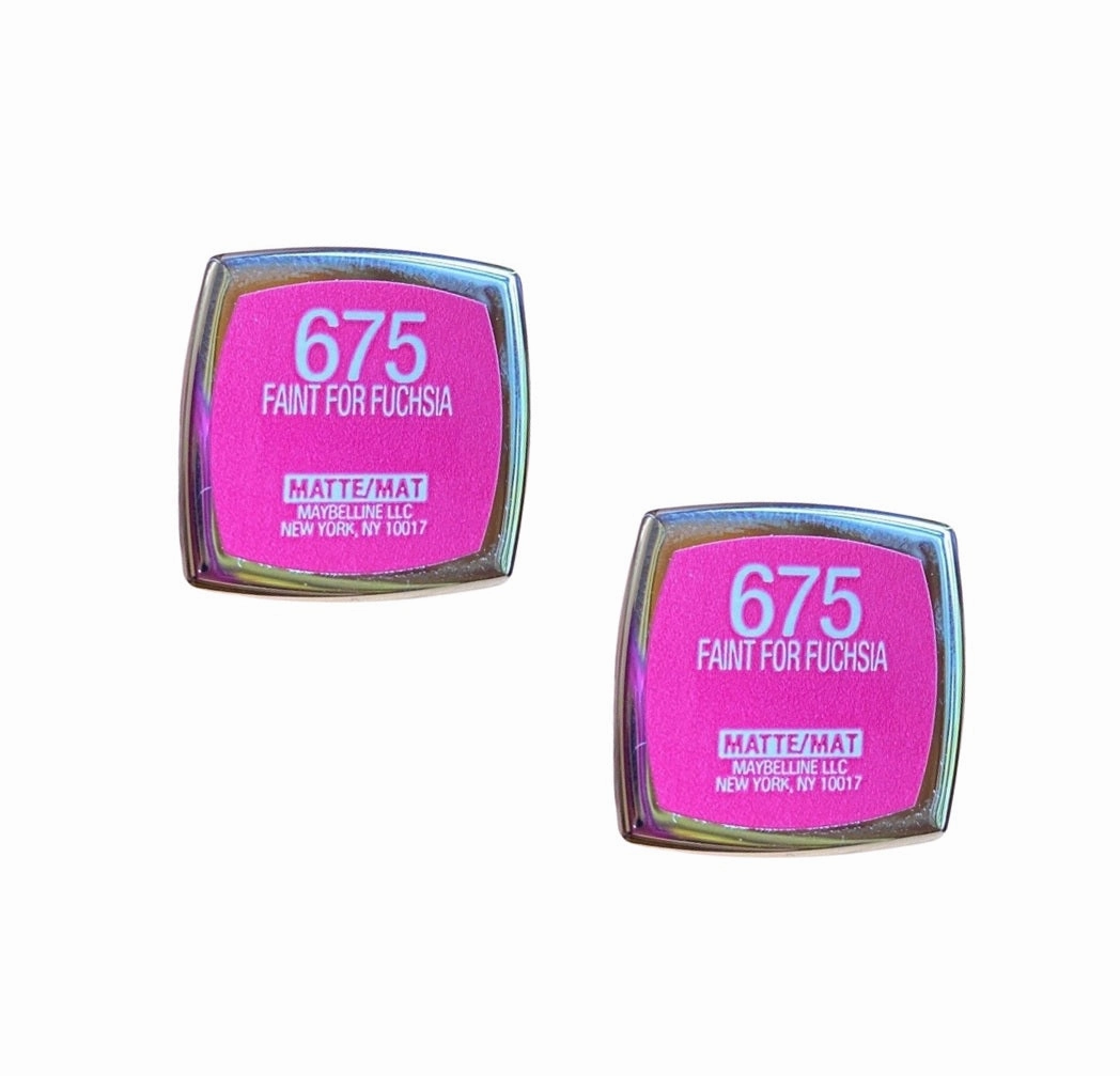 Pack of 2 Maybelline New York Color Sensational Creamy Matte Lipstick, Faint For Fuchsia 675