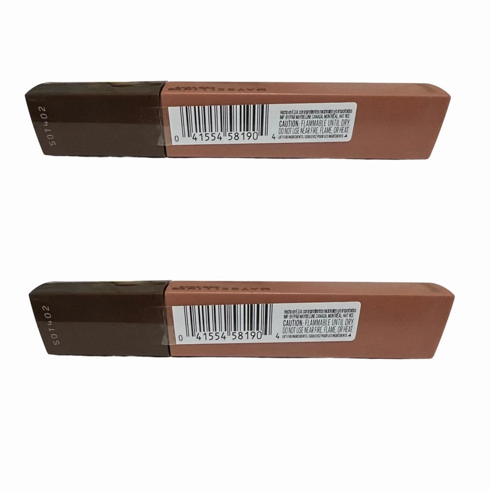 Pack of 2 Maybelline New York SuperStay Matte Ink Liquid Lipstick, Chai Genius # 255