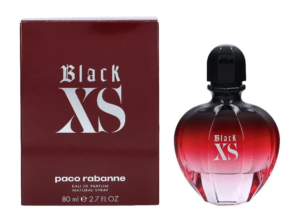 Paco Rabanne Black Xs Fragrance For Women - Floral, Woody, Musk Fragrance - Notes Of Cranberry, Black Violet And Vanilla - Exudes Sophistication - Recommended For Daytime Wear - Edp Spray - 2.7 Oz