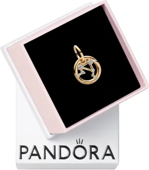 PANDORA Libra Zodiac Dangle Charm - Gift for Her - Compatible with PANDORA ME & PANDORA Moments - PANDORA Shine with Cubic Zirconia - With Gift Box