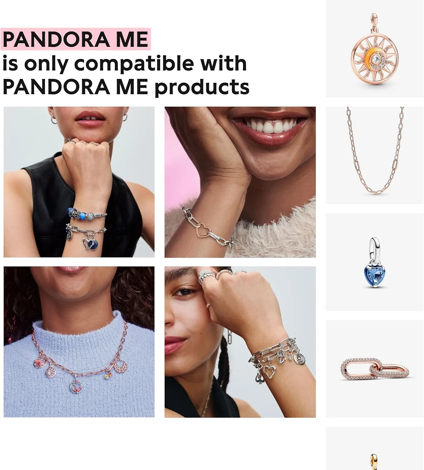 Pandora ME Link Chain Bracelet - Bracelet for Women - Compatible with ME Charms - Features 2 Connectors - Gift for Her - With Gift Box