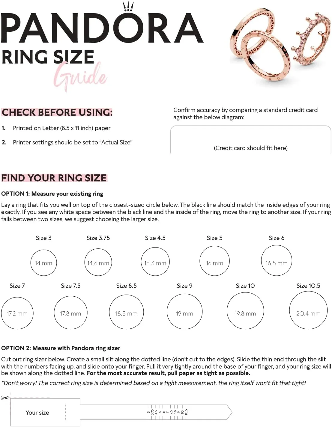 PANDORA Sparkling Wishbone Ring - Stackable Rose Gold Ring for Women - Gift for Her - With Gift Box
