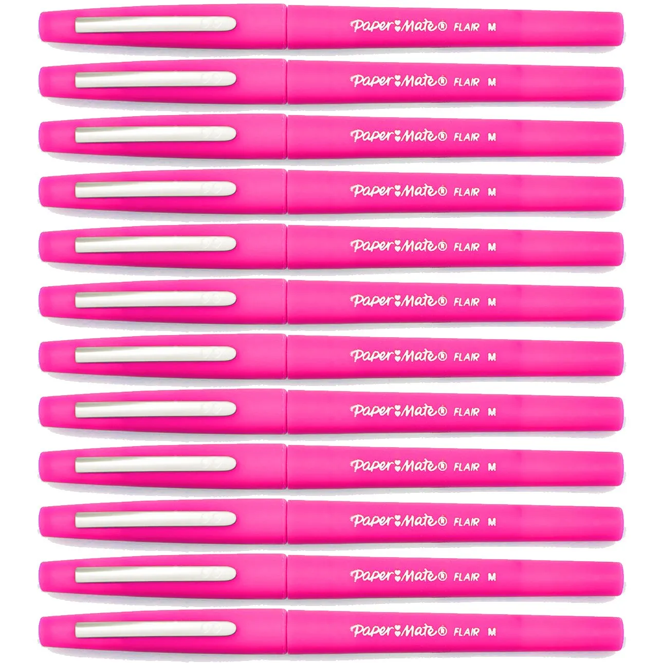 Paper Mate Flair Felt Tip Pens, Medium Point 1.0mm (12-Pack, Pink)