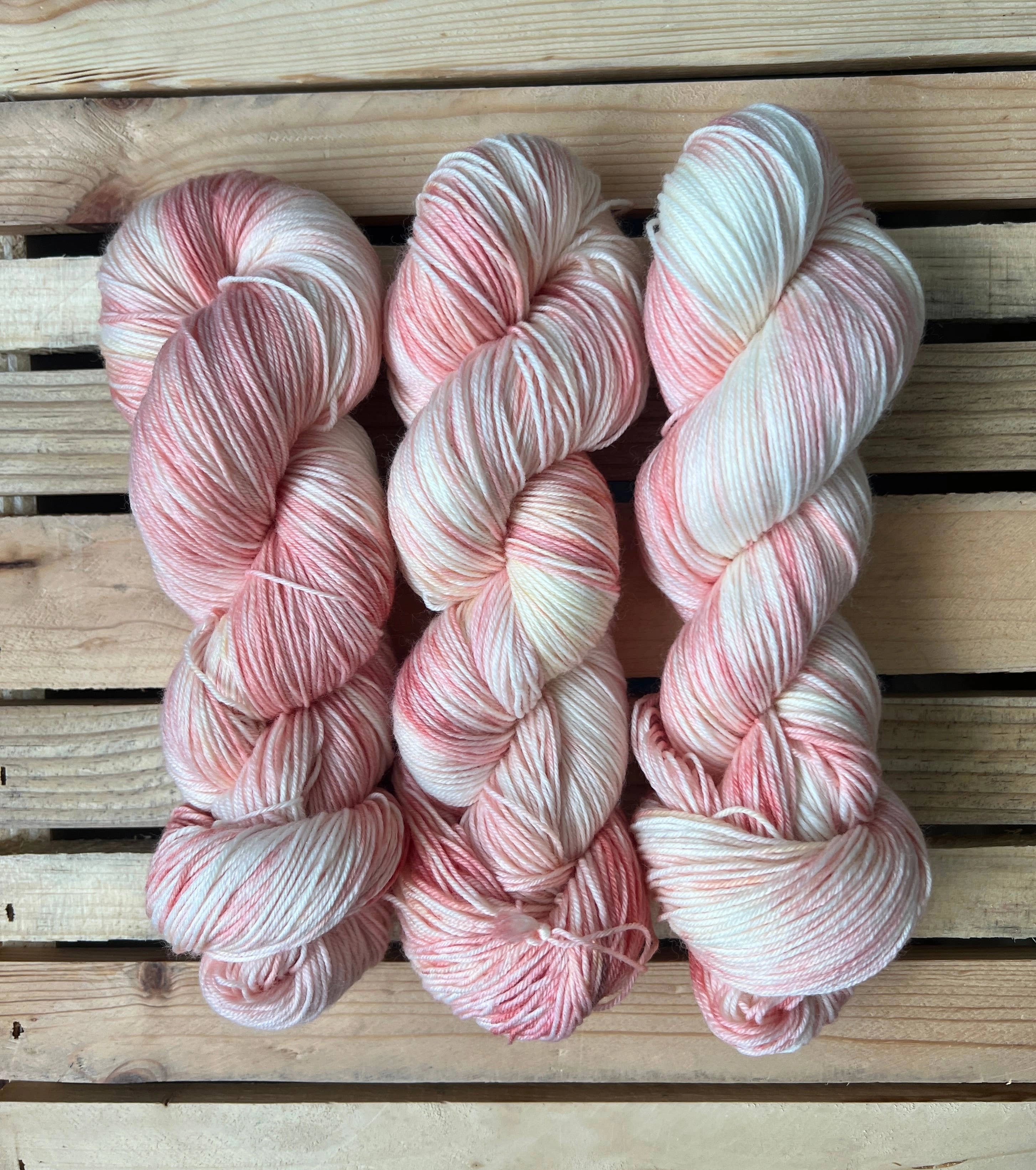 Peach Blush Hand Dyed Yarn: DK