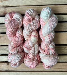 Peach Blush Hand Dyed Yarn: DK