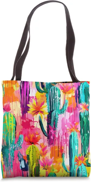 Perfect Symphony of Colors in the Nature Cactus Wonderland Tote Bag