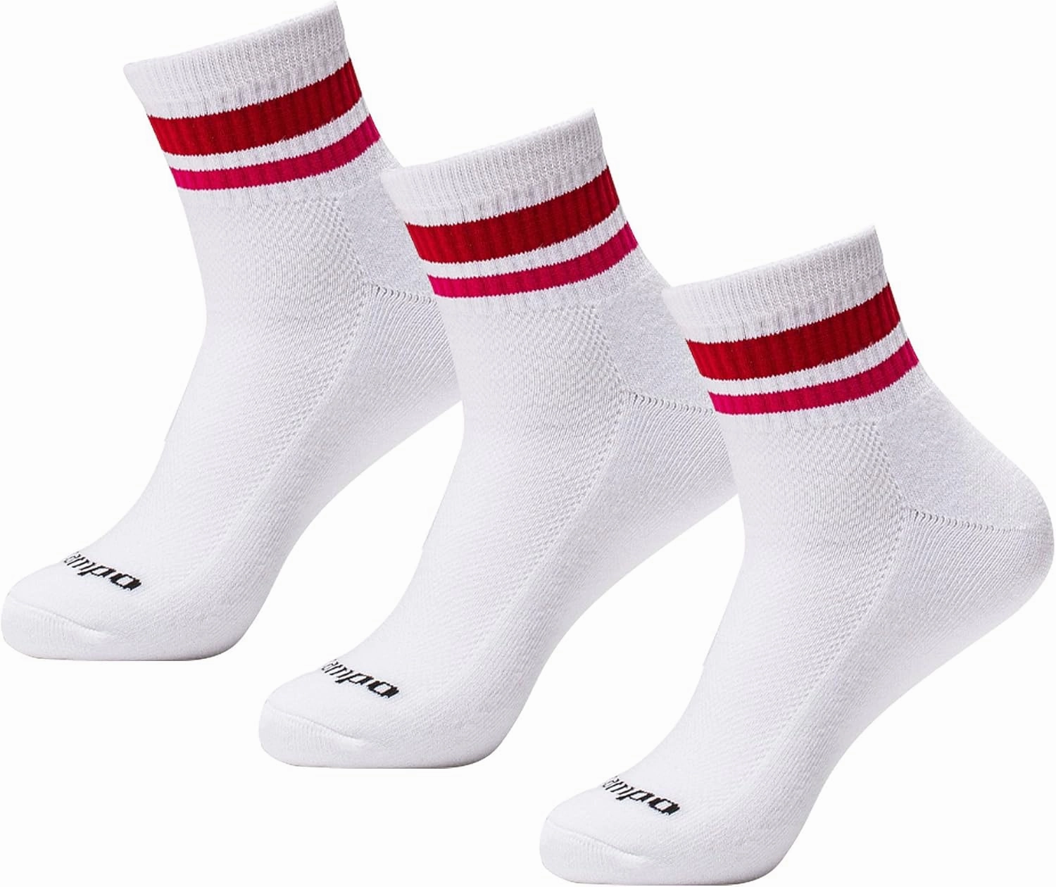 Performance Golf Socks – Premium Quarter-Height Socks with Bold Stripes, Cushioned & Breathable (Stripe 3-Pack)