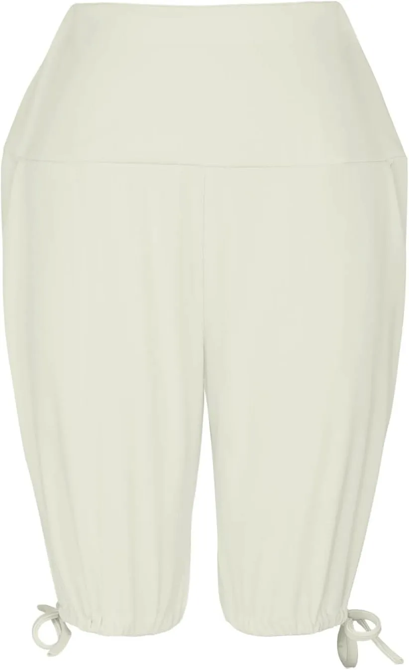 Petite Pants for Women Stretchy Workout Gym Training Summer Sports Activewear Pants Casual Athletic Side Tie Knot Half Pants