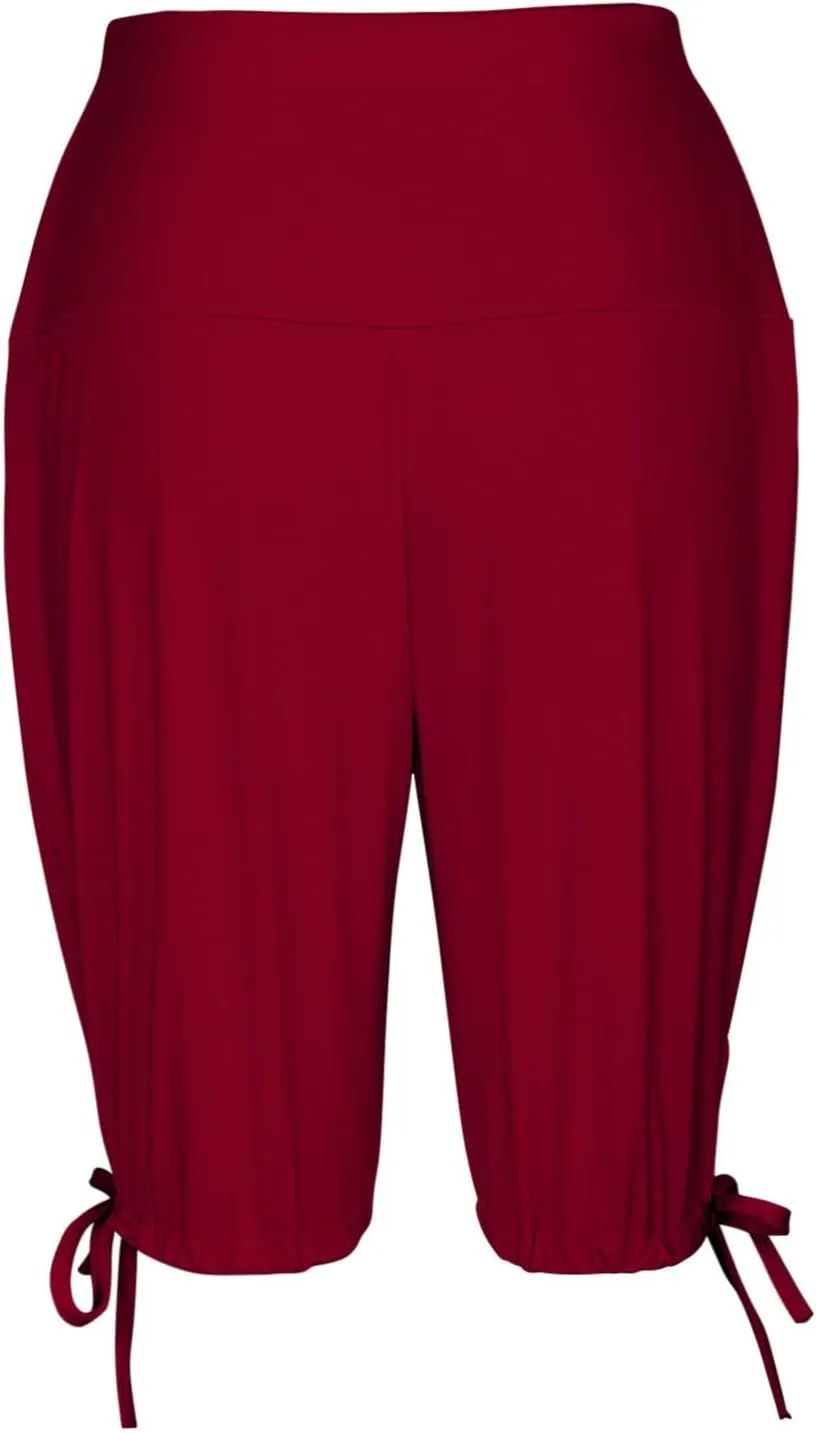 Petite Pants for Women Stretchy Workout Gym Training Summer Sports Activewear Pants Casual Athletic Side Tie Knot Half Pants